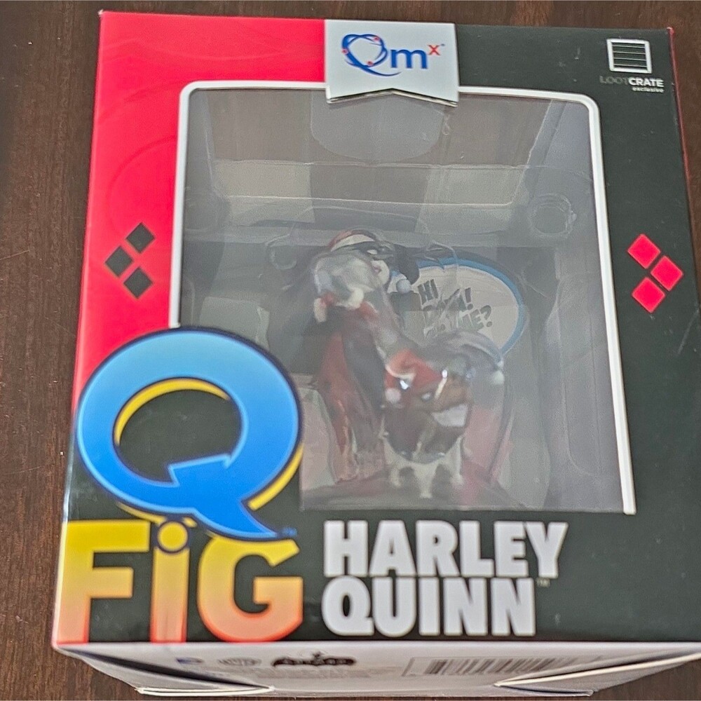 Harley Quinn Q-Fig DC Loot Crate Exclusive QMx Quantum Mechanix Hyena New in Box